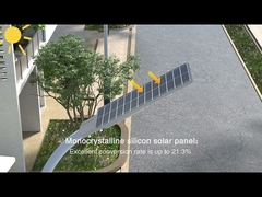 TR08 همه در یک نور خیابان خورشیدی 100w 200w 300w خانه آلومینیومی IP65 روشنایی بالا