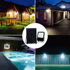 KCD 30w 50w 100w 200w 300w 600w Brightest Lens Slim Dusk To Dawn Outdoor IP65 Garden Solar Powered RGB LED Flood Light