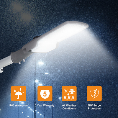 Energy-Efficient Mains-Powered LED Street Light, 155 Lumens/Watt, Aluminum Alloy Body, IP65 Waterproof, Branded LED Chips, Auto On/Off at Night, Ideal for Urban Arteries, Highways, Commercial Areas